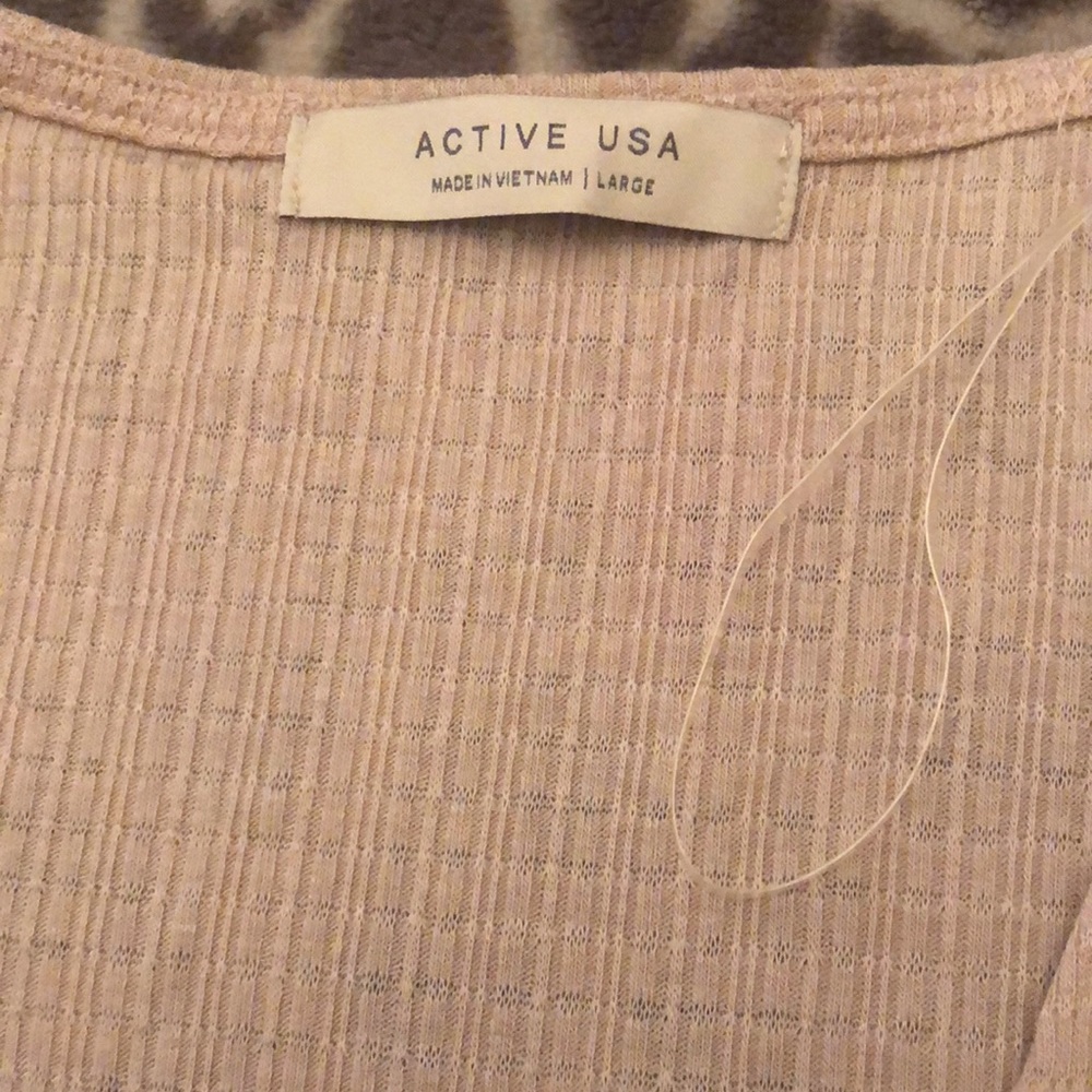 Active USA Side Slit Open Cardigan Duster in Taupe Tan Size Large - Picture 8 of 16